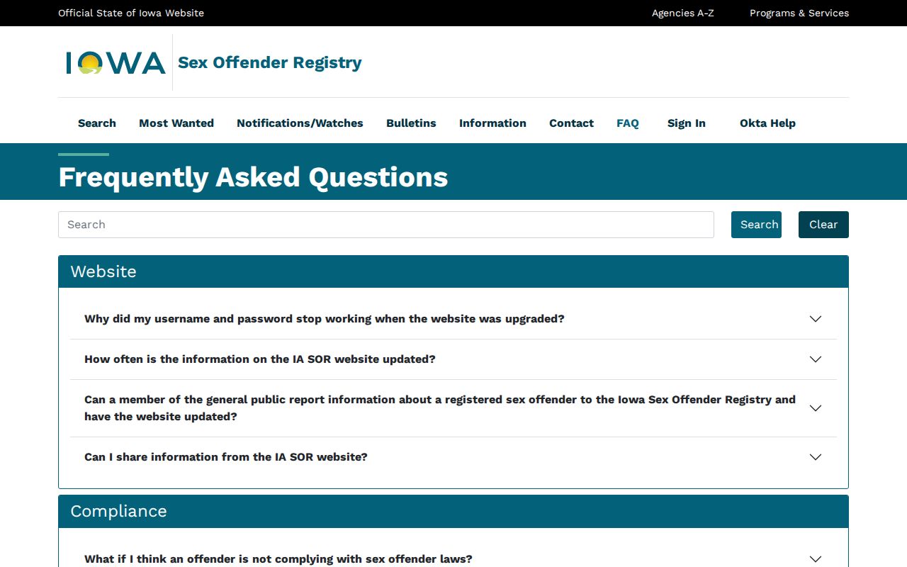 Chariton sex offender registry record search and watch options