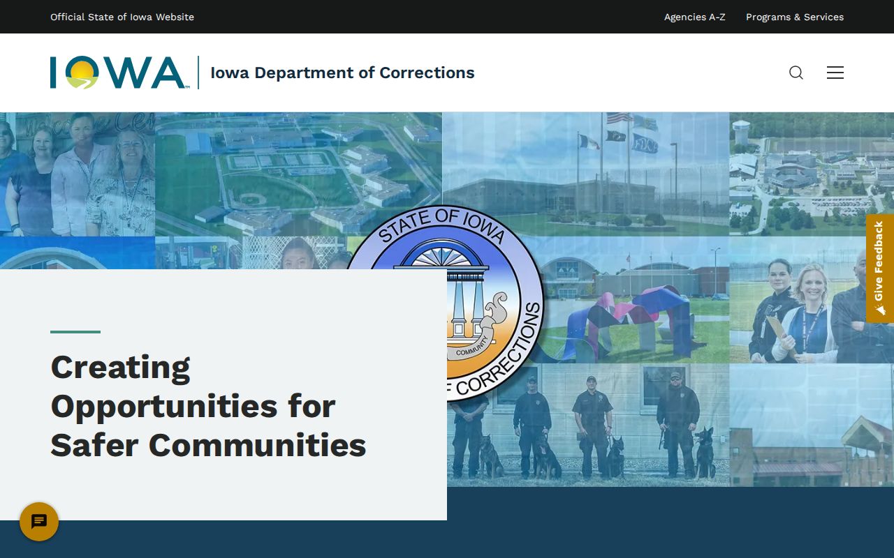 Iowa Department of Corrections official home page